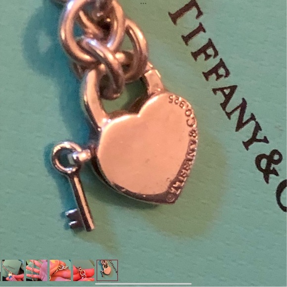 RARE Tiffany Heart Lock Choker - Picture 8 of 9